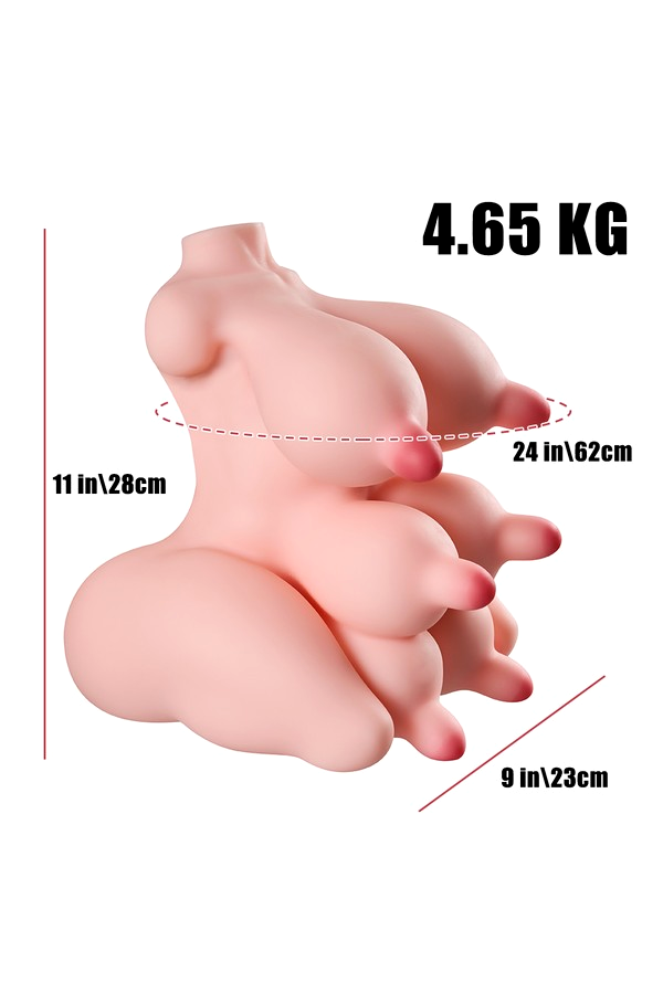 10.3 lbs/4.65kg Torso with Multiple Breasts TPE Sex Doll - Paula