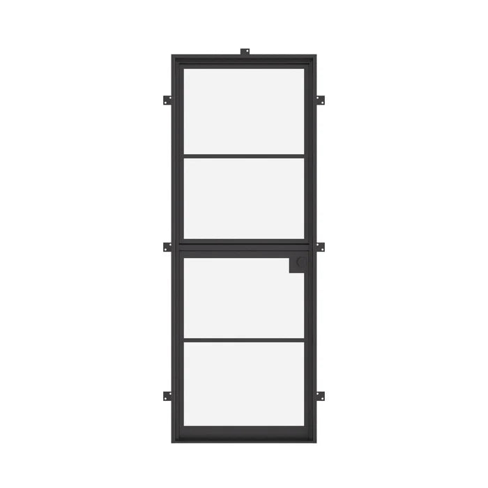 Air 4 Dutch single flat exterior steel door with split design and slim frame