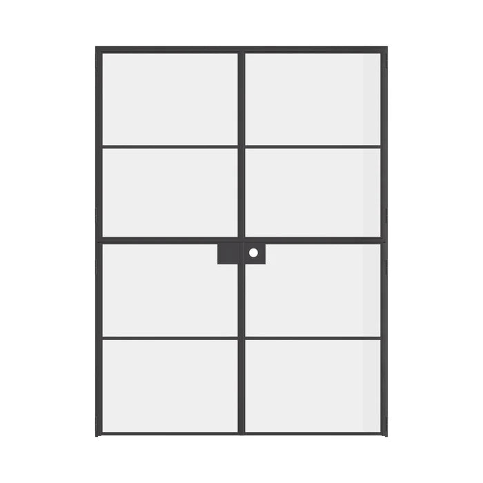 Air 4 split double doors in hot-rolled OTTOSTUMM steel with clean geometric layout
