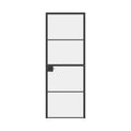 Air 4 Dutch single flat interior door in steel with split design and slim glass panels