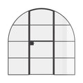 Air 4 Dutch full arch single door with sidelights in solid steel frame