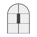 Air 4 double full arch interior doors in solid steel with dramatic curved tops