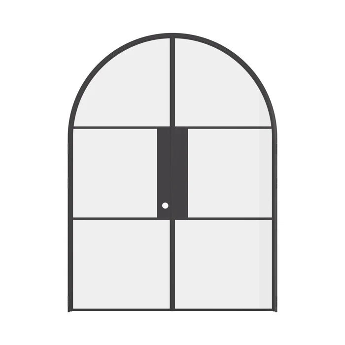 Air 4 curved full arch OTTOSTUMM steel double doors with strong prehung frame