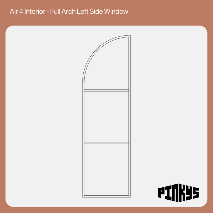 Air 4 full arch left side window panel in solid OTTOSTUMM steel frame