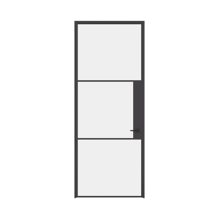 Air 4 single flat interior door in solid steel with slim frame and modern styling