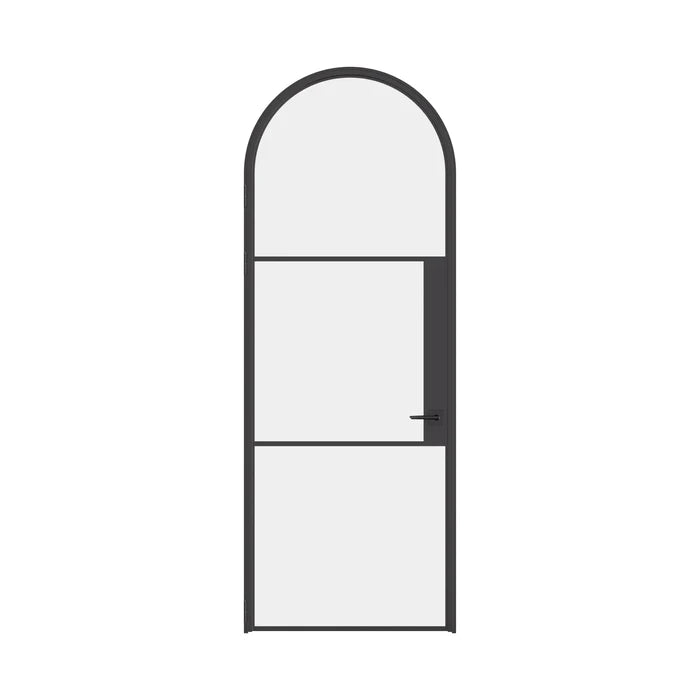 Air 4 single full arch steel door with dramatic curved top and slim sightlines