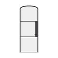 Air 4 single mini arch steel door with curved top and narrow frame profile