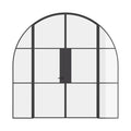 Air 4 double full arch doors with sidelights in solid steel frame system