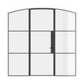 Air 4 single arch door with sidelights in sleek architectural steel frame