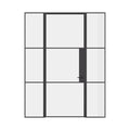 Air 4 single flat door with side windows in modular steel system and slim mullions