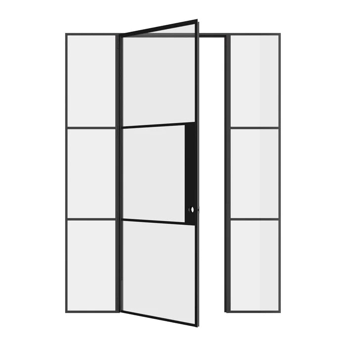 Air 4 modular set with single flat door and matching steel side windows
