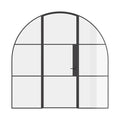 Air 4 single full arch door with side windows in strong steel frame