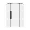 Air 4 single mini arch door with sidelights in slim steel profile