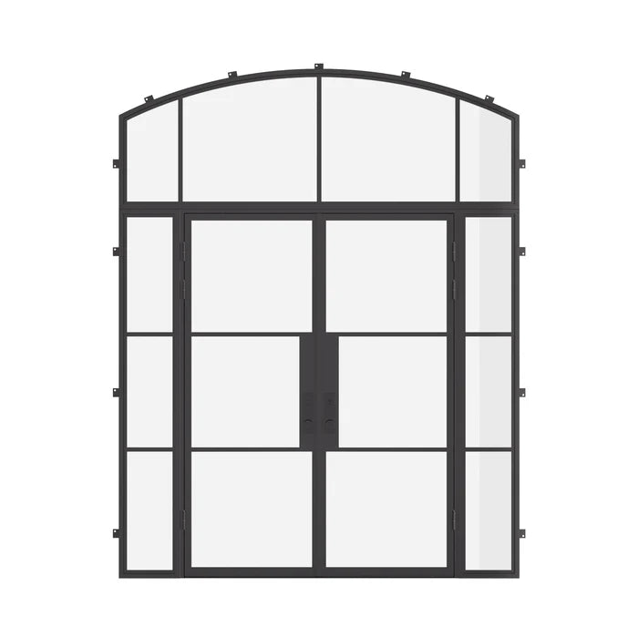 Air 4 Loop double flat doors with contemporary glass pattern