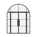 Air 4 double flat doors with side windows and full arch transom, custom