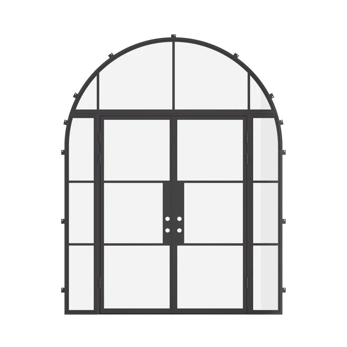 Air 4 made-to-order double doors with side windows and full arch transom
