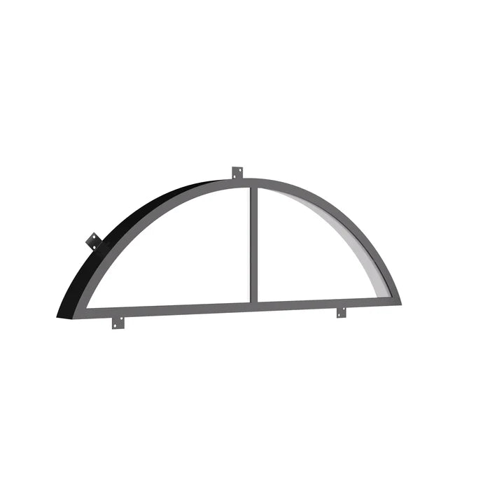 Modern steel full arch window with insulation