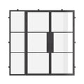 double flat steel doors with left sidelight and thermal break system