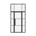 Air 4 architectural steel single flat door with sidelights and flat top transom