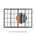 Air 5 exterior center split lift and slide double sliding steel door system