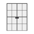 Interior Dutch double flat steel doors, black factory style