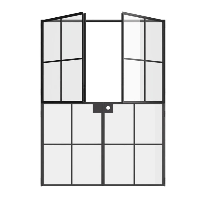 Interior Dutch double flat steel doors, modular construction