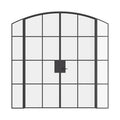 Air 5 double arch interior doors with side windows in solid steel factory style design