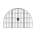 Interior wide double full arch steel doors with sidelights