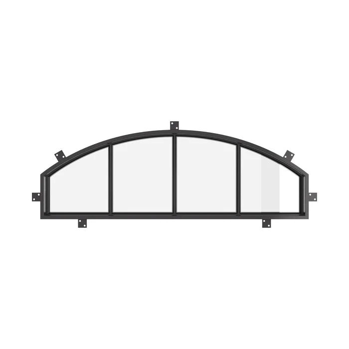 arched steel transom window with insulated profile