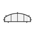 arched steel transom window with insulated profile