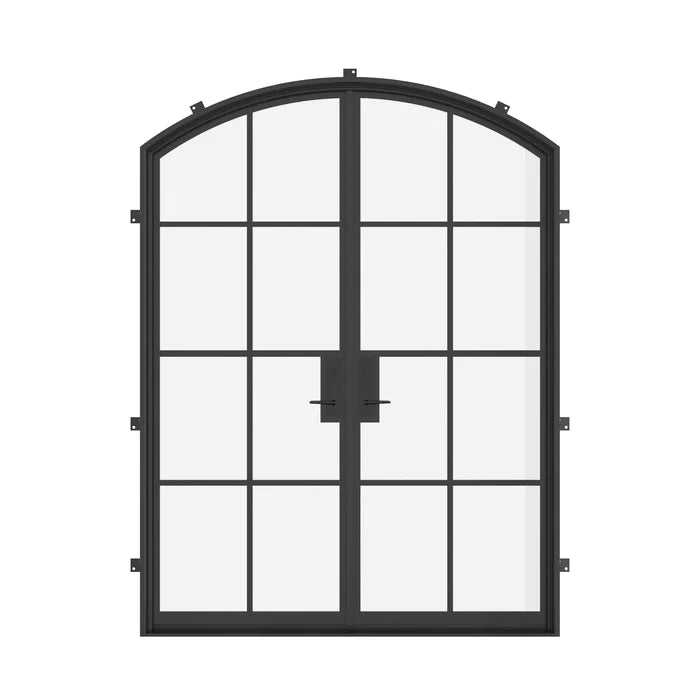 double arch steel door with thermal break frame