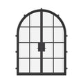 Exterior double arch doors with insulated steel construction