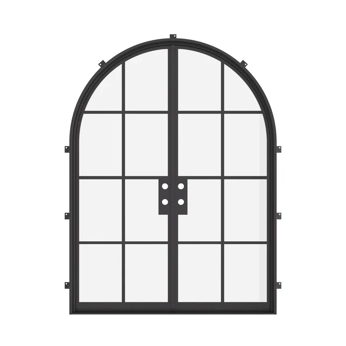 Modern double arch entry system with insulated frame