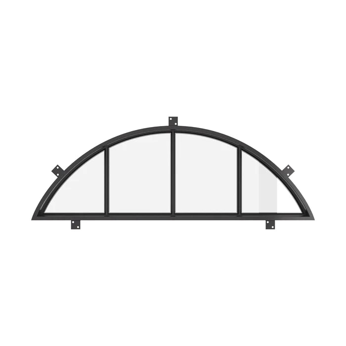 large full arch window with insulated steel frame