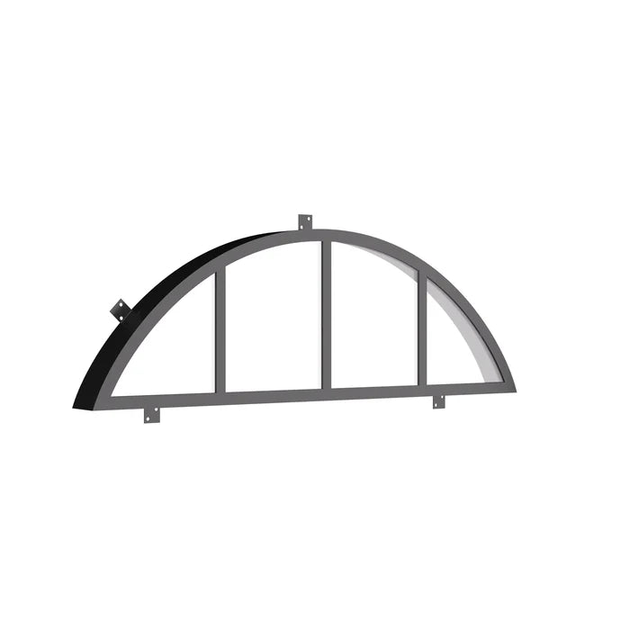 curved full arch window with energy efficient steel