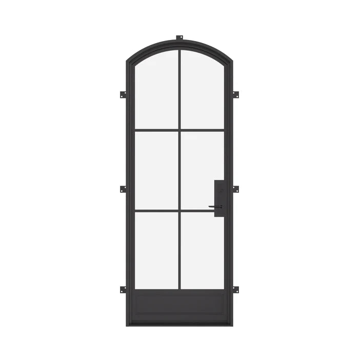 Air 7 thermal break single arch steel front door, insulated architectural steel entry system