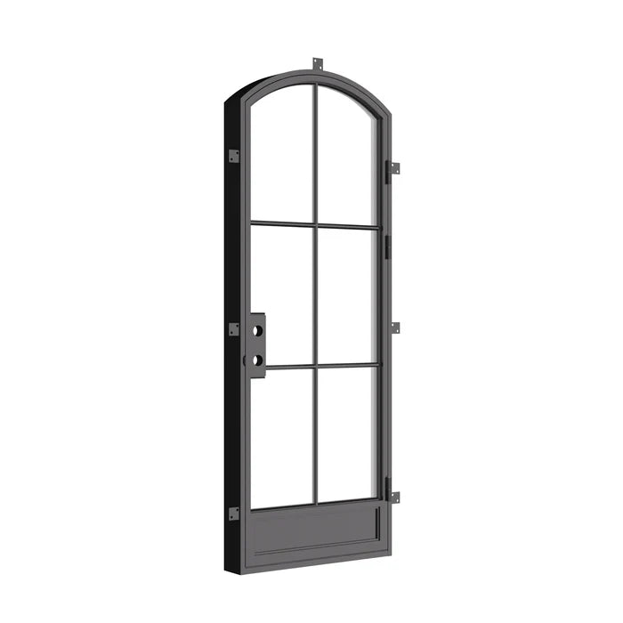 Air 7 thermal break single arch steel front door, thermally broken modern steel entry door