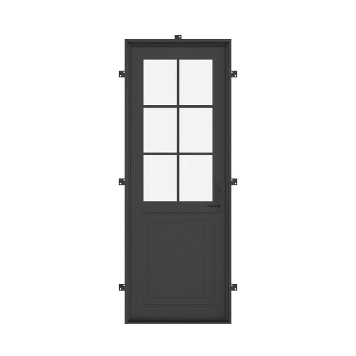 Air Getty single flat custom thermal break steel front door with insulated architectural system