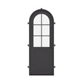Air Getty single full arch custom thermal break steel front door with insulated architectural system