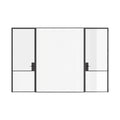 Air Grand interior steel double doors with center fixed glass panel, slim OTTOSTUMM hot-rolled steel frame with narrow sightlines