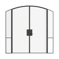 Air Grand interior steel double arch doors with sidelights, slim OTTOSTUMM hot-rolled steel frame with removable threshold