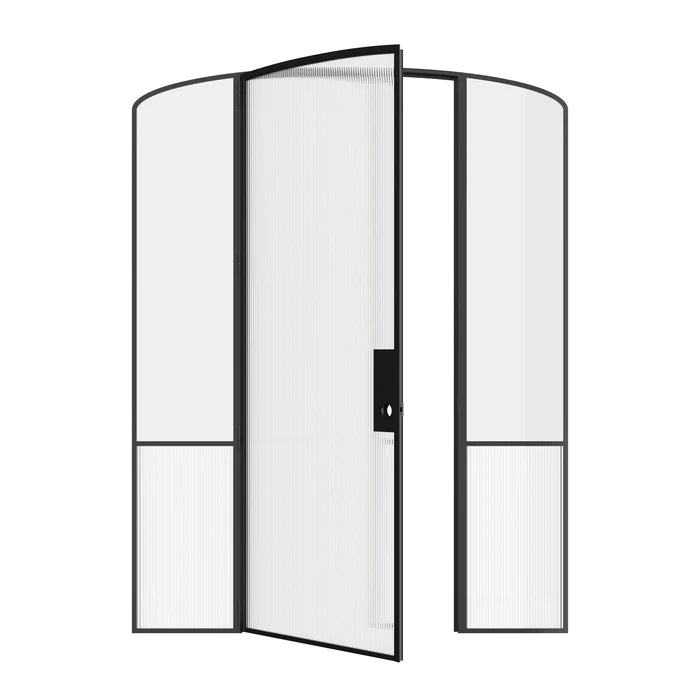 Luxury interior steel mini arch door with sidelights, Air Grand narrow profile OTTOSTUMM steel frame