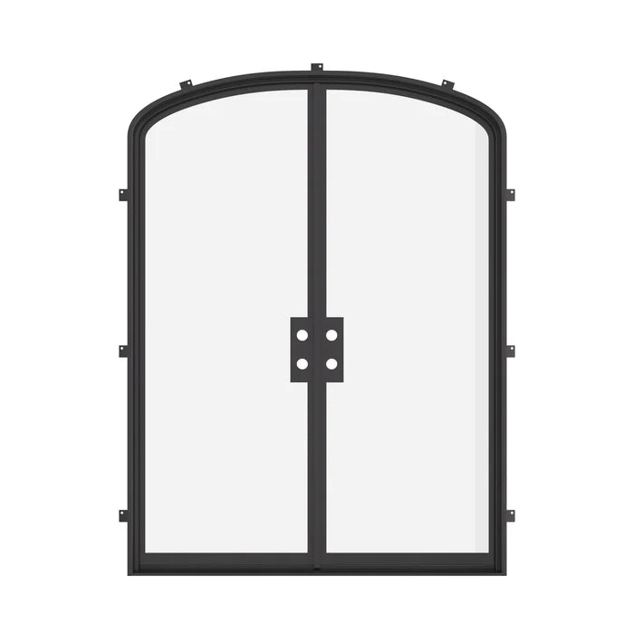 Double mini arch steel entry with SHGC performance.