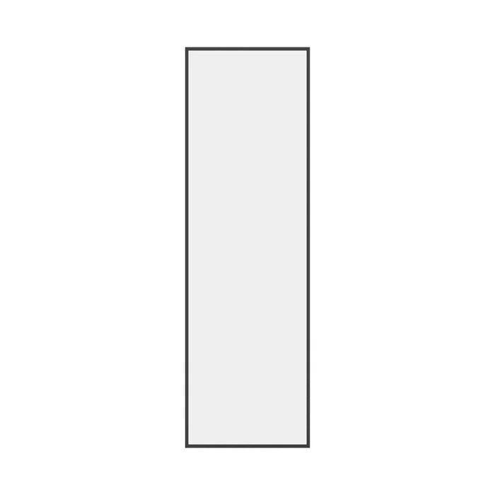 Fixed steel side window panel with slim architectural frame and glass