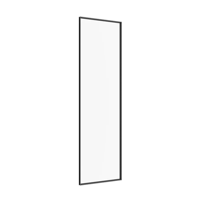 Fixed steel side window panel with slim profile and clear glass