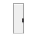 Pre-hung Air Lite interior single flat door in solid hot-rolled ottostumm steel with removable threshold