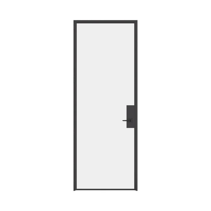 Pre-hung Air Lite interior single flat door in solid hot-rolled ottostumm steel with removable threshold