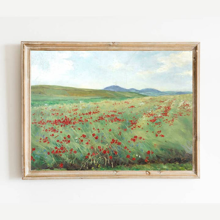 Poppy Flower Field Print