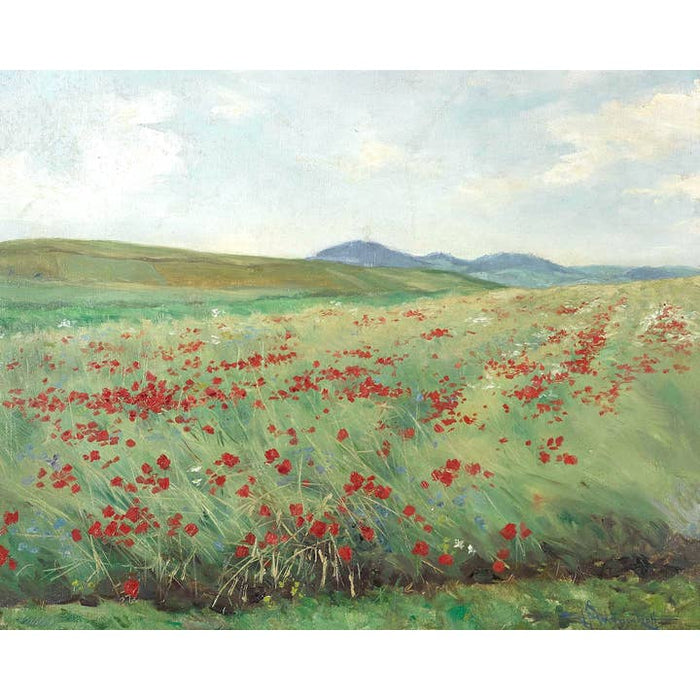 Red Poppy Flower Field Art Print Available at Golden Rule Gallery in Excelsior, MN