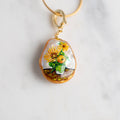 Sunflowers By Van Gogh on Real Pearl Gold Necklace at Golden Rule in Minnesota
